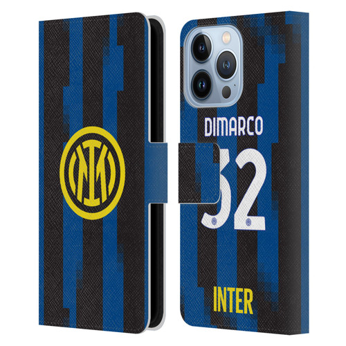 Fc Internazionale Milano 2023/24 Players Home Kit Federico Dimarco Leather Book Wallet Case Cover For Apple iPhone 13 Pro