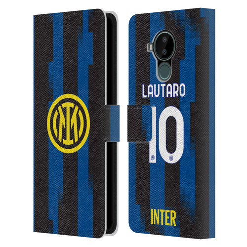 Fc Internazionale Milano 2023/24 Players Home Kit Lautaro Martínez Leather Book Wallet Case Cover For Nokia C30