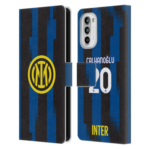 Fc Internazionale Milano 2023/24 Players Home Kit Hakan Çalhanoglu Leather Book Wallet Case Cover For Motorola Moto G52