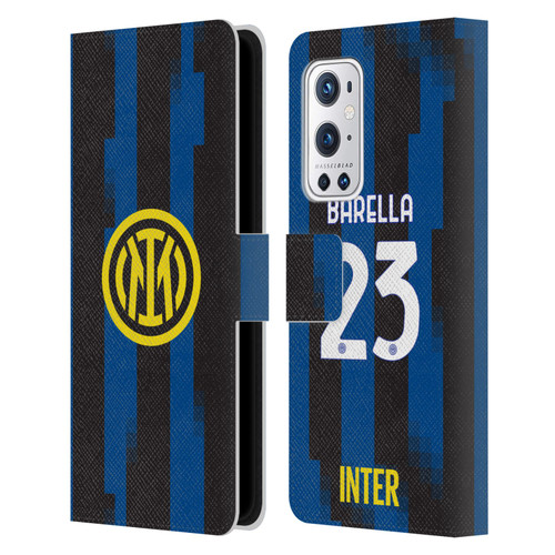 Fc Internazionale Milano 2023/24 Players Home Kit Nicolò Barella Leather Book Wallet Case Cover For OnePlus 9 Pro