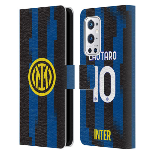 Fc Internazionale Milano 2023/24 Players Home Kit Lautaro Martínez Leather Book Wallet Case Cover For OnePlus 9 Pro