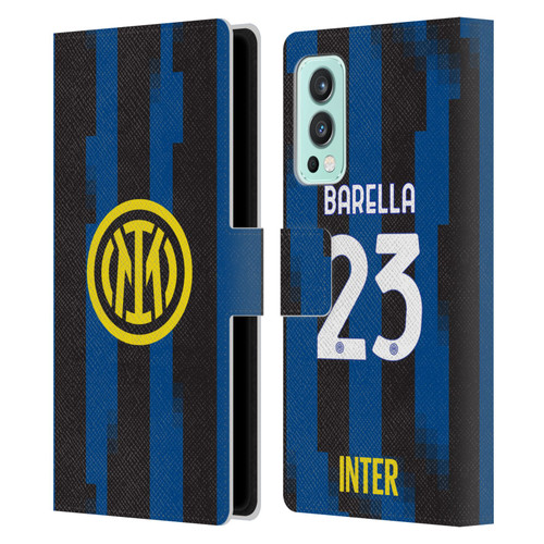 Fc Internazionale Milano 2023/24 Players Home Kit Nicolò Barella Leather Book Wallet Case Cover For OnePlus Nord 2 5G