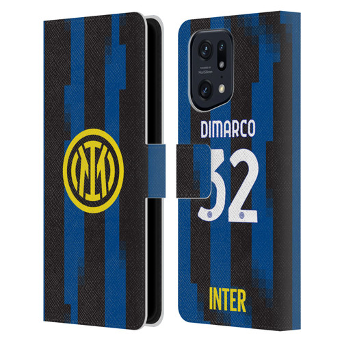 Fc Internazionale Milano 2023/24 Players Home Kit Federico Dimarco Leather Book Wallet Case Cover For OPPO Find X5 Pro