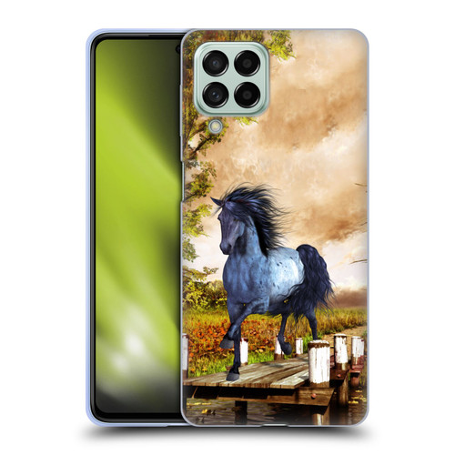 Simone Gatterwe Horses On The Lake Soft Gel Case for Samsung Galaxy M53 (2022)