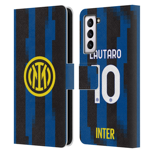 Fc Internazionale Milano 2023/24 Players Home Kit Lautaro Martínez Leather Book Wallet Case Cover For Samsung Galaxy S21 5G