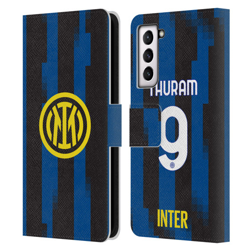 Fc Internazionale Milano 2023/24 Players Home Kit Marcus Thuram Leather Book Wallet Case Cover For Samsung Galaxy S21 5G