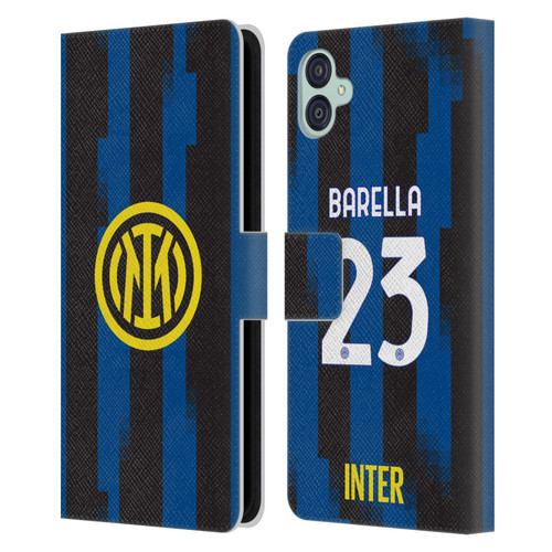 Fc Internazionale Milano 2023/24 Players Home Kit Nicolò Barella Leather Book Wallet Case Cover For Samsung Galaxy M04 5G / A04e