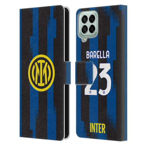 Fc Internazionale Milano 2023/24 Players Home Kit Nicolò Barella Leather Book Wallet Case Cover For Samsung Galaxy M33 (2022)