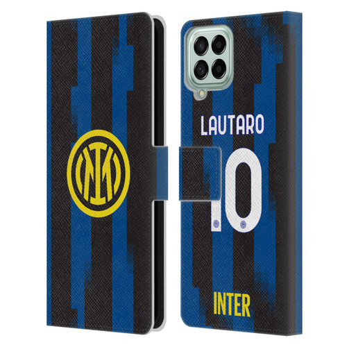Fc Internazionale Milano 2023/24 Players Home Kit Lautaro Martínez Leather Book Wallet Case Cover For Samsung Galaxy M33 (2022)