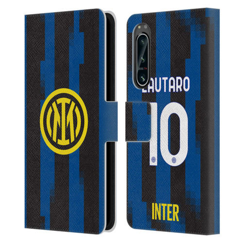 Fc Internazionale Milano 2023/24 Players Home Kit Lautaro Martínez Leather Book Wallet Case Cover For Sony Xperia 5 IV