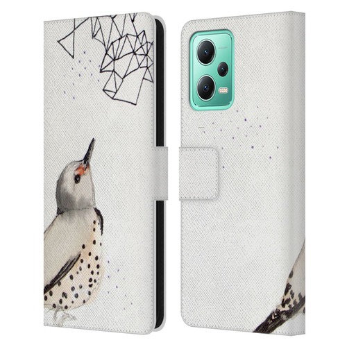 Mai Autumn Birds Northern Flicker Leather Book Wallet Case Cover For Xiaomi Redmi Note 12 5G