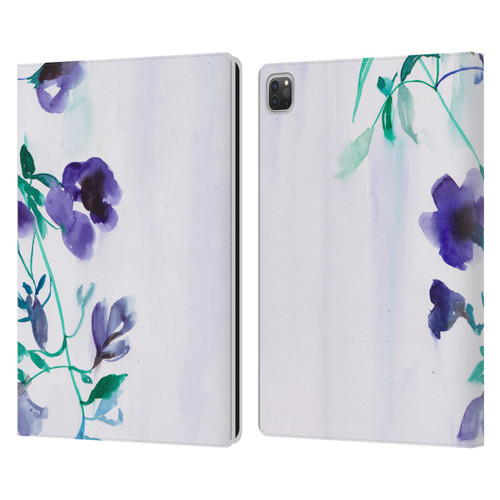 Mai Autumn Floral Blooms Moon Drops Leather Book Wallet Case Cover For Apple iPad Pro 13 M4 2024