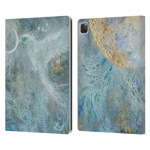 Stephanie Law Birds Silvers Of The Moon Leather Book Wallet Case Cover For Apple iPad Pro 13 M4 2024