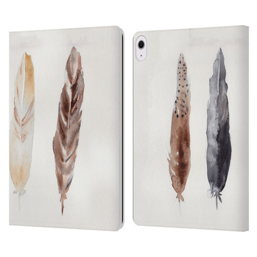 Mai Autumn Feathers Pattern Leather Book Wallet Case Cover For Apple iPad Air 13 2024