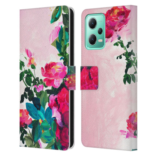 Mai Autumn Floral Garden Rose Leather Book Wallet Case Cover For Xiaomi Redmi Note 12 5G