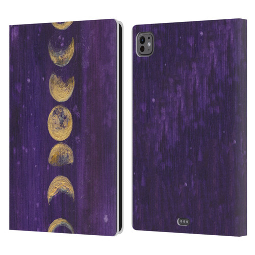 Mai Autumn Space And Sky Moon Phases Leather Book Wallet Case Cover For Apple iPad Pro 11 M4 2024