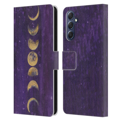 Mai Autumn Space And Sky Moon Phases Leather Book Wallet Case Cover For Samsung Galaxy M54 5G