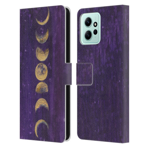 Mai Autumn Space And Sky Moon Phases Leather Book Wallet Case Cover For Xiaomi Redmi 12