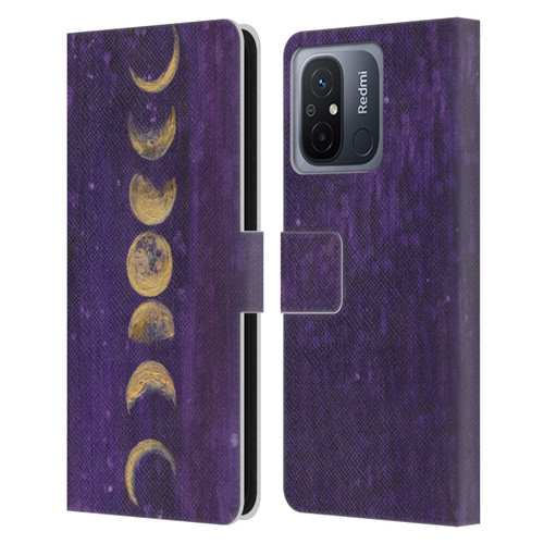 Mai Autumn Space And Sky Moon Phases Leather Book Wallet Case Cover For Xiaomi Redmi 12C
