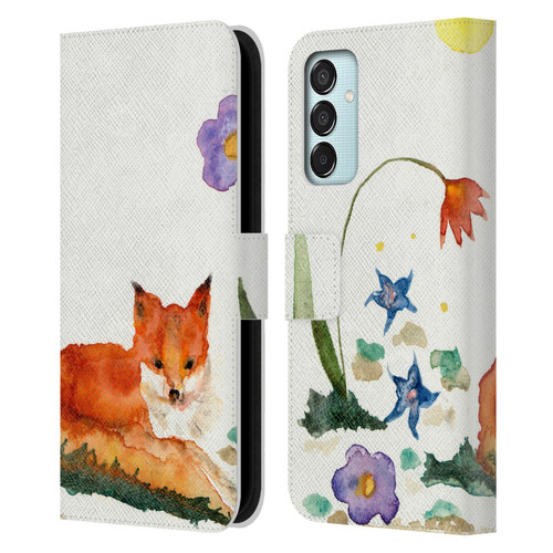 Wyanne Animals Little Fox In The Garden Leather Book Wallet Case Cover For Samsung Galaxy M15/F15 5G