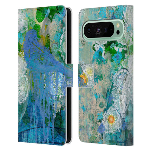 Wyanne Birds Bluebird Reflections Leather Book Wallet Case Cover For Google Pixel 9 Pro XL