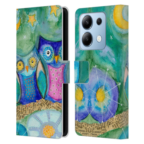 Wyanne Owl Wishing The Night Away Leather Book Wallet Case Cover For Xiaomi Redmi Note 13 5G