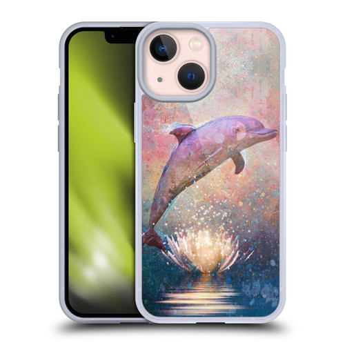 Jena DellaGrottaglia Animals Dolphin Soft Gel Case for Apple iPhone 13 Mini & MagSafe