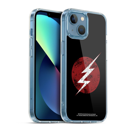 The Flash TV Series Logos Distressed Look Soft Gel Case for Apple iPhone 13 Mini & MagSafe