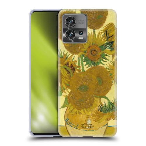 The National Gallery Art Sunflowers Soft Gel Case for Motorola Moto Edge 30 Fusion