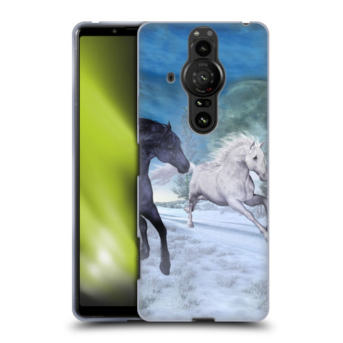 Simone Gatterwe Horses Freedom In The Snow Soft Gel Case for Sony Xperia Pro-I