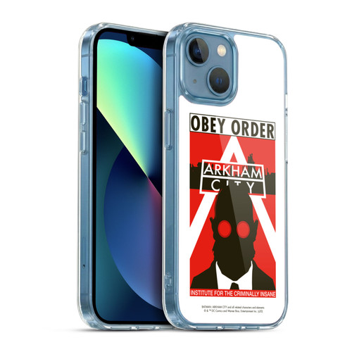 Batman Arkham City Graphics Hugo Strange Obey Order Soft Gel Case for Apple iPhone 13 Mini & MagSafe