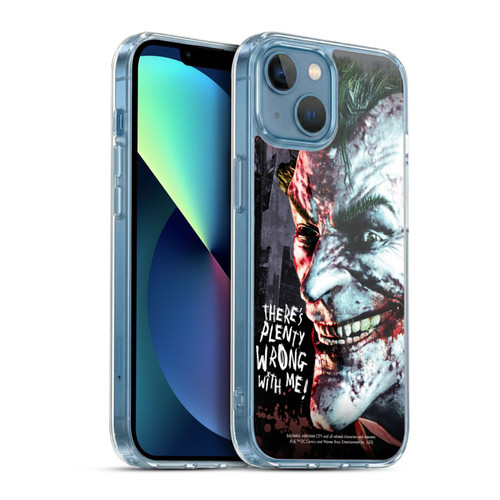 Batman Arkham City Graphics Joker Wrong With Me Soft Gel Case for Apple iPhone 13 Mini