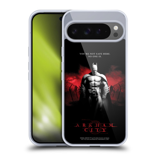Batman Arkham City Graphics Batman Not Safe Here Soft Gel Case for Google Pixel 9 Pro XL