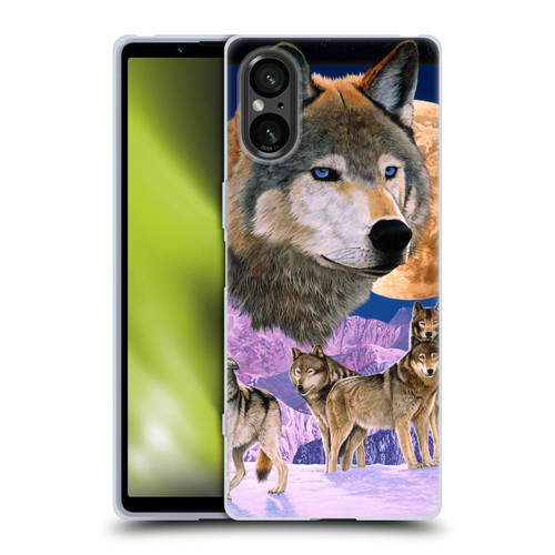 Graeme Stevenson Assorted Designs Wolves Soft Gel Case for Sony Xperia 5 V 5G