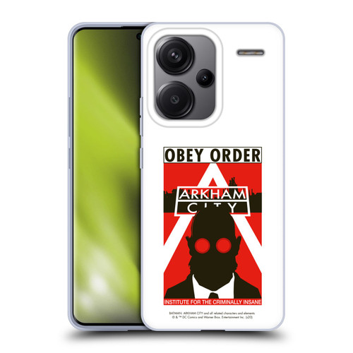 Batman Arkham City Graphics Hugo Strange Obey Order Soft Gel Case for Xiaomi Redmi Note 13 Pro Plus 5G