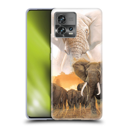 Graeme Stevenson Wildlife Elephants Soft Gel Case for Motorola Moto Edge 30 Fusion