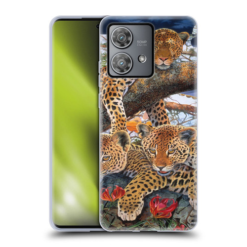 Graeme Stevenson Wildlife Leopard Soft Gel Case for Motorola Edge 40 Neo 5G