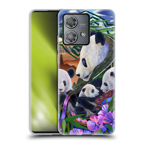 Graeme Stevenson Wildlife Pandas Soft Gel Case for Motorola Edge 40 Neo 5G