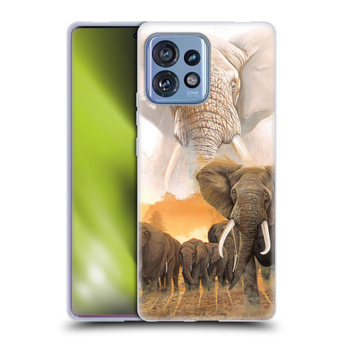 Graeme Stevenson Wildlife Elephants Soft Gel Case for Motorola Moto Edge 40 Pro