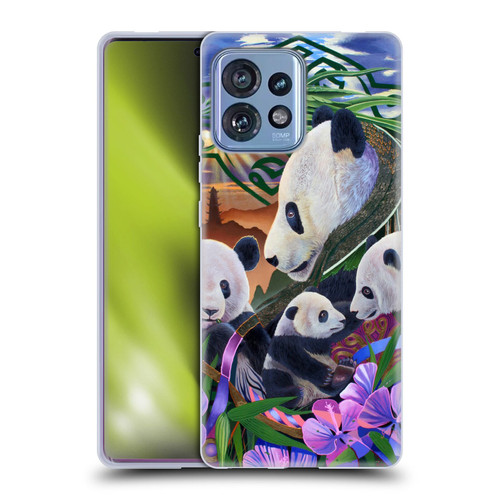 Graeme Stevenson Wildlife Pandas Soft Gel Case for Motorola Moto Edge 40 Pro