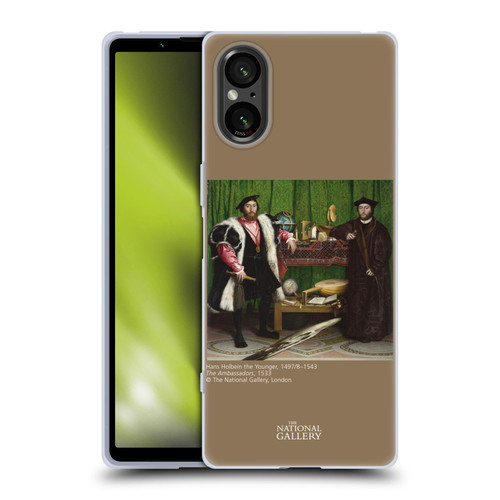 The National Gallery People Holbein The Ambassadors Soft Gel Case for Sony Xperia 5 V 5G