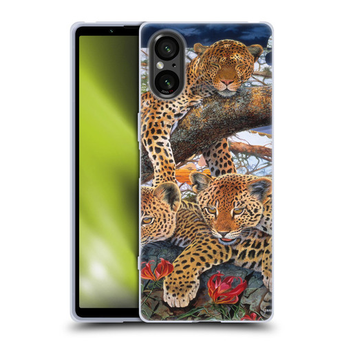 Graeme Stevenson Wildlife Leopard Soft Gel Case for Sony Xperia 5 V 5G