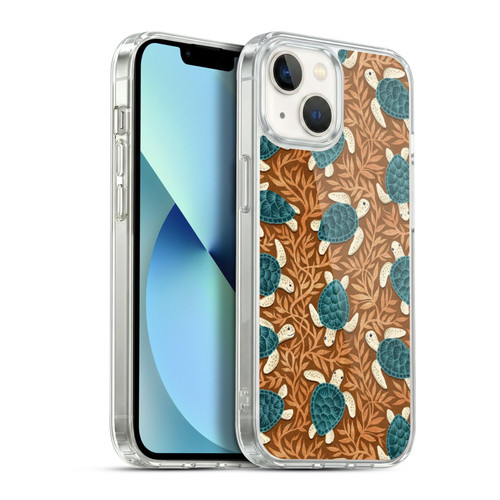 Micklyn Le Feuvre Flora And Fauna Tiny Turtle Treasures Soft Gel Case for Apple iPhone 13