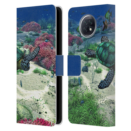 Simone Gatterwe Life In Sea Turtle Leather Book Wallet Case Cover For Xiaomi Redmi Note 9T 5G