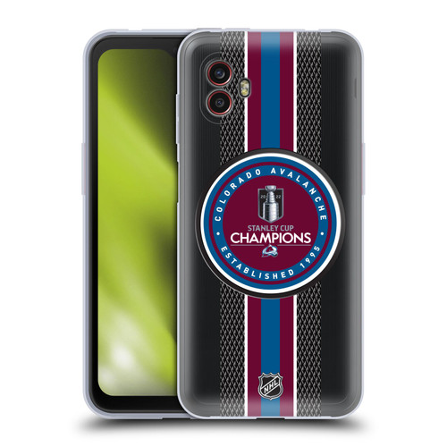 NHL 2022 Stanley Cup Champions Colorado Avalanche Puck Pattern Soft Gel Case for Samsung Galaxy Xcover6 Pro/Pro2