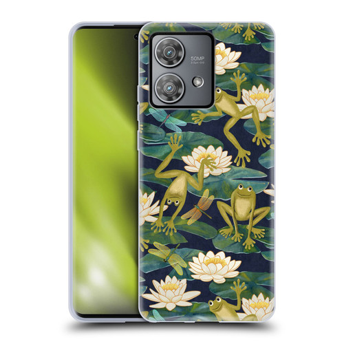Micklyn Le Feuvre Flora And Fauna Frogs and Lilies Soft Gel Case for Motorola Edge 40 Neo 5G