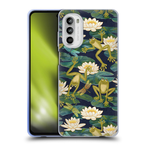 Micklyn Le Feuvre Flora And Fauna Frogs and Lilies Soft Gel Case for Motorola Moto G52