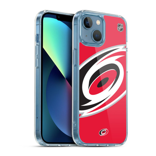NHL Carolina Hurricanes Oversized Soft Gel Case for Apple iPhone 13 Mini