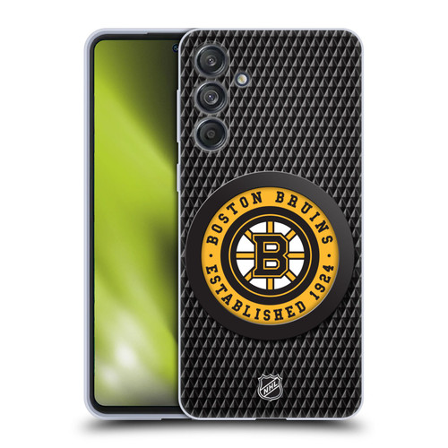 NHL Boston Bruins Puck Texture Soft Gel Case for Samsung Galaxy M55 5G