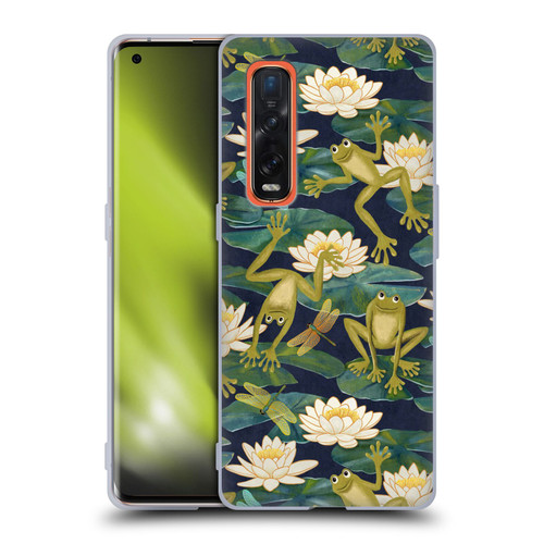 Micklyn Le Feuvre Flora And Fauna Frogs and Lilies Soft Gel Case for OPPO Find X2 Pro 5G